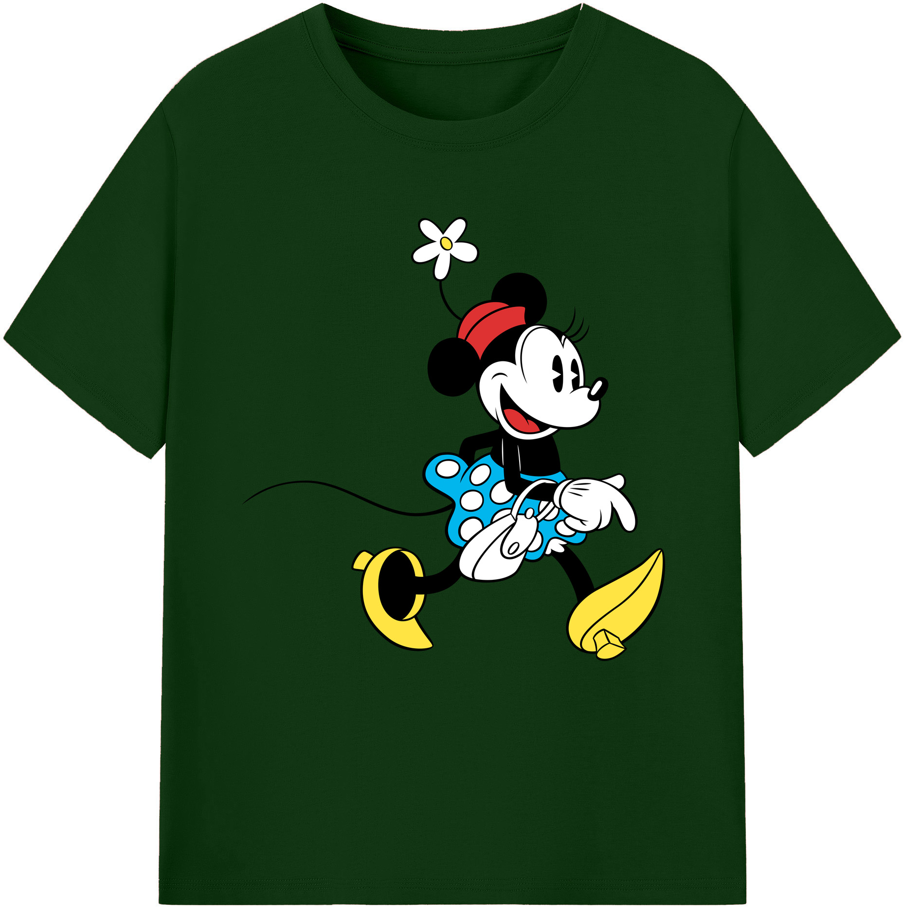 （画像用） ミッキーマウス Mickey Mouse 綿100％半袖Tシャツ（フロントプリント）